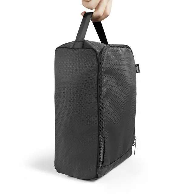 Alt view image 3 of 7 - Shoe Bags for Travel Shoe Pouch Portable Large Shoes Storage Bag (2 PACK) for Men Women Shoe Organizer Shoe Packing Cubes Gym Sport Must Have for Business Trip Bolsa de Zapatos Black