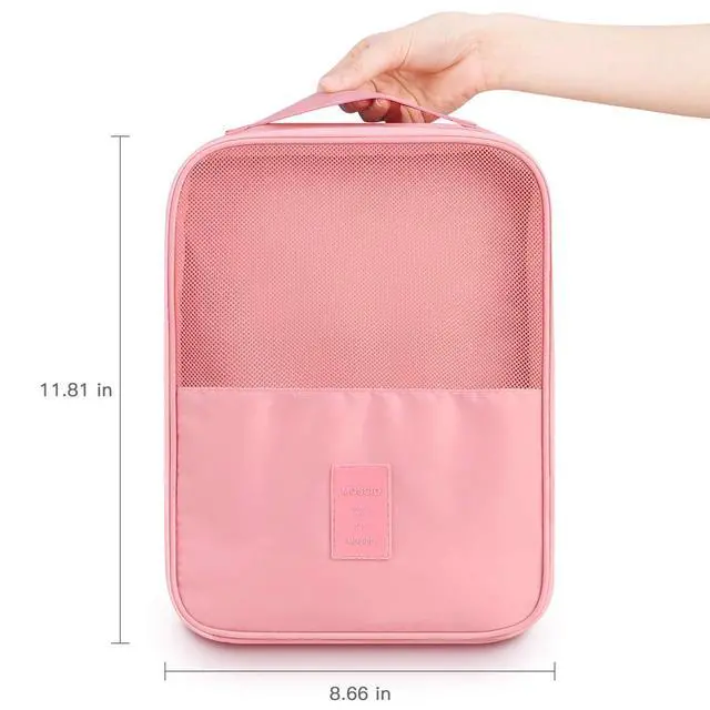 Alt view image 2 of 7 - Travel Accessories, Water Resistant Portable Gym Golf Shoe Bag Light Pink