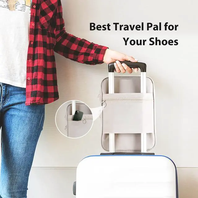 Alt view image 4 of 7 - Travel Shoe Bag Holds 3 Pair of Shoes, Shoe Storage Pouch for Travel and Daily Use, Travel Suitcase Shoe Organizer, Waterproof