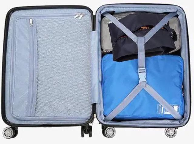Alt view image 3 of 7 - Portable Nylon Travel Shoe Bags with Zipper Closure (Pack 4, Black)