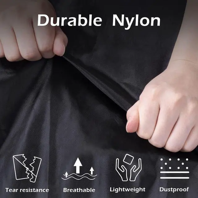 Alt view image 5 of 7 - Portable Nylon Travel Shoe Bags with Zipper Closure (Pack 4, Black)