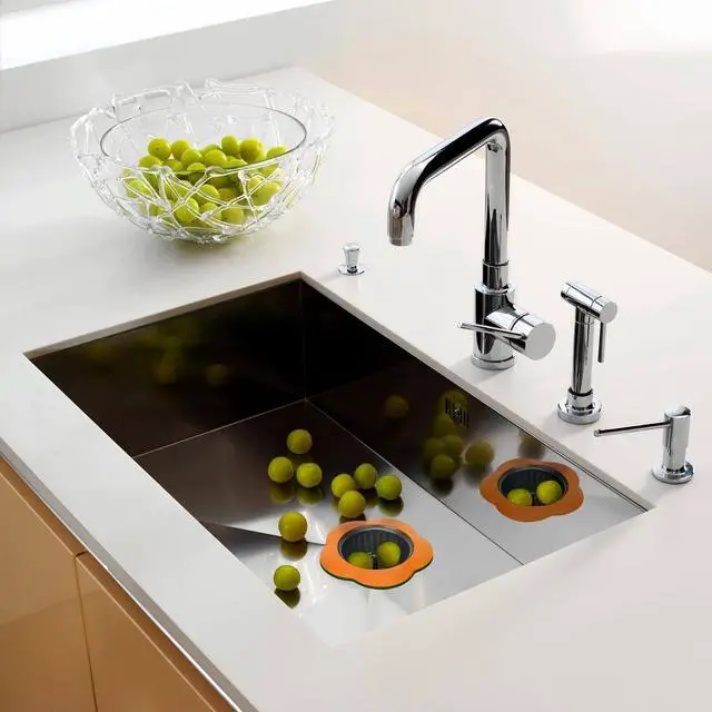 Alt view image 3 of 7 - Silicone Sink Drain Strainer, 4 Pack | Fast Drainage, Catches Food Scraps, Easy Cleaning, Flexible Design, Fits Most Drains, Bright Colors