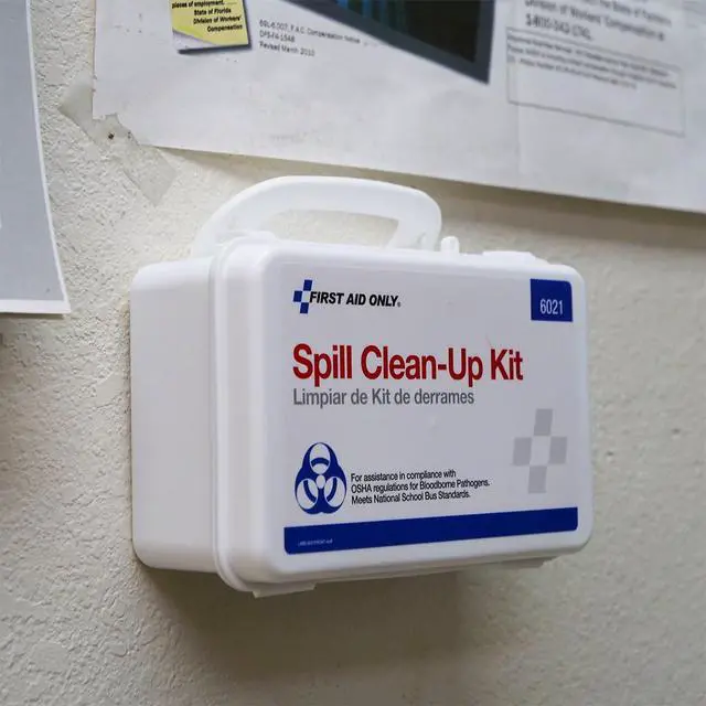 Alt view image 6 of 7 - 6021 21-Piece Body Fluid Clean Up Kit, Commercial Cleaning Equipment for Spills in Weatherproof Plastic Case, White