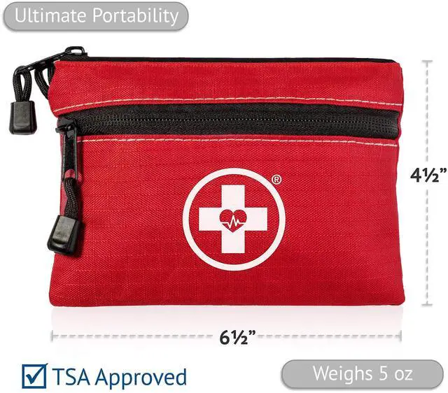 Alt view image 2 of 6 - 64 Piece First Aid Kit for Camping, Travel, Car & Survival | 2-in-1 with Bonus Mini Kit for Home, Businesses, Medical Emergency Aid & FAK