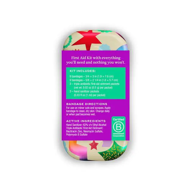 Alt view image 3 of 7 - Quick Fix, On The Go First Aid Kit, Assorted Bandages, Ointments, and Hand Sanitizer, Three Color Bandages - 2 Pack