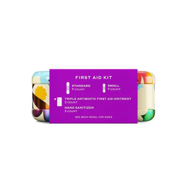Alt view image 6 of 7 - Quick Fix, On The Go First Aid Kit, Assorted Bandages, Ointments, and Hand Sanitizer, Three Color Bandages - 2 Pack