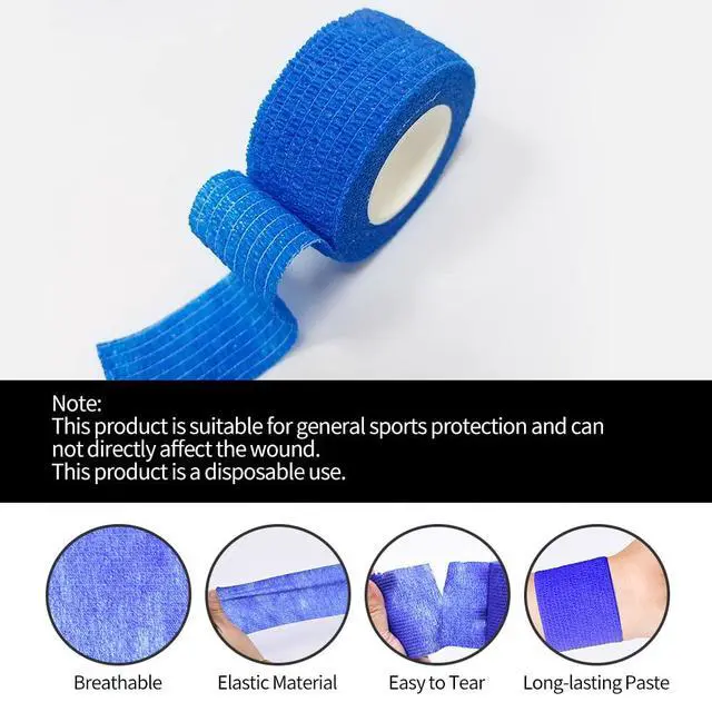 Alt view image 2 of 7 - 12pcs Self Adhesive Bandage Wraps, 1in 5 Yards, Multicolor