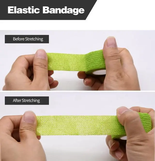 Alt view image 3 of 7 - 12pcs Self Adhesive Bandage Wraps, 1in 5 Yards, Multicolor