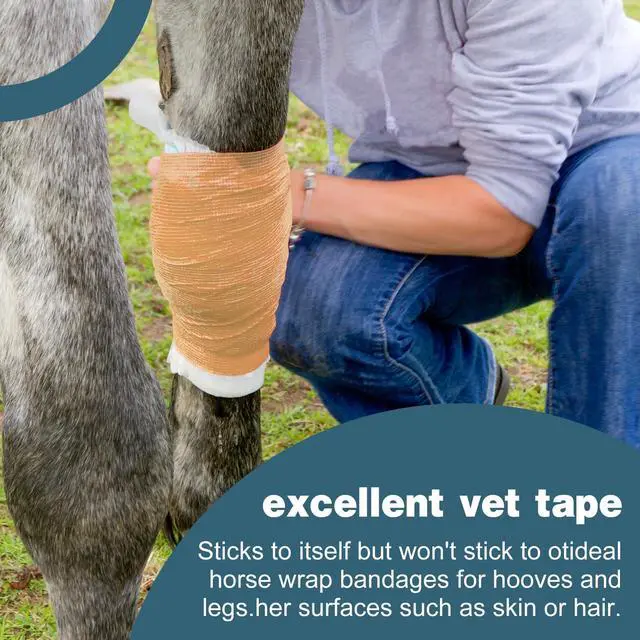 Alt view image 4 of 7 - 12 Pack Self Adhesive Bandage Wrap, 3" X 5 Yards Elastic Cohesive Bandage Wrap, Vet Wrap, Ankle Tape, Tattoo Grip Tape Wrap, Skin Color Athletic Tape