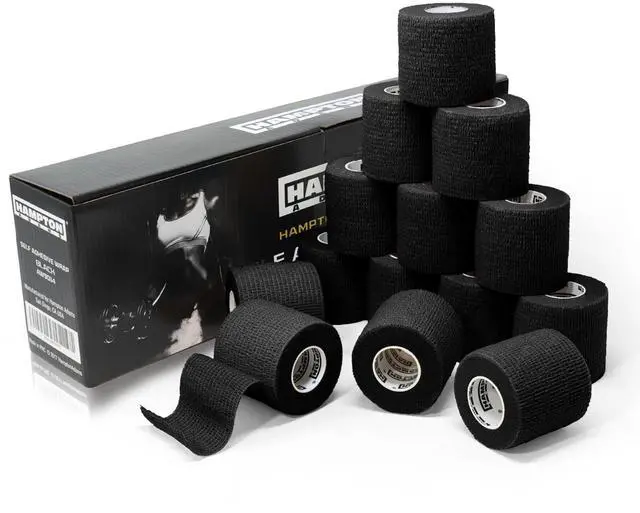 Main image of Self Adhesive Bandage Wrap, Pet Safe, Cohesive Hold | 14 Pack, 15 ft Rolls, Breathable Elastic, No Clips Needed, for Sports Injuries Ankle Knee & Wrist Sprains, Vet Safe
