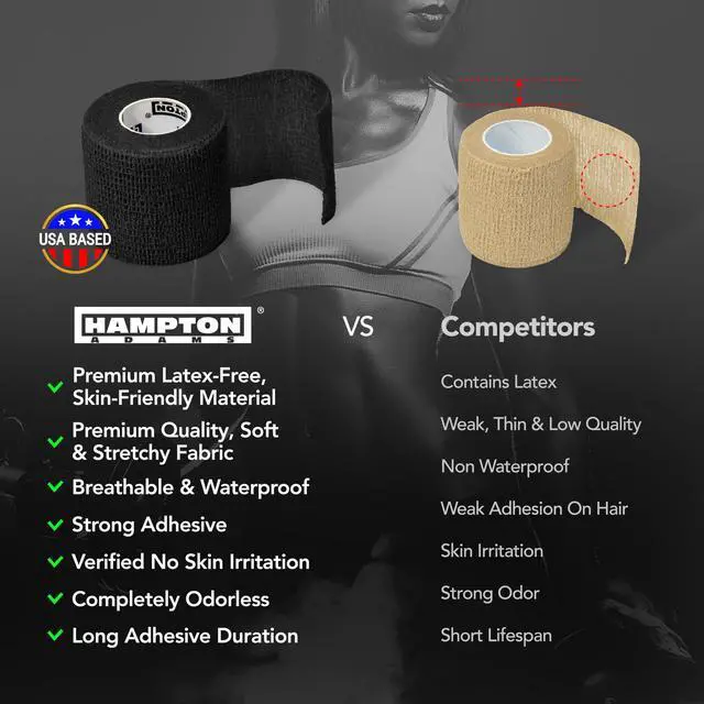 Alt view image 6 of 7 - Self Adhesive Bandage Wrap, Pet Safe, Cohesive Hold | 14 Pack, 15 ft Rolls, Breathable Elastic, No Clips Needed, for Sports Injuries Ankle Knee & Wrist Sprains, Vet Safe