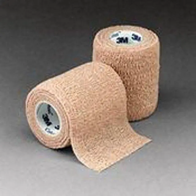 Alt view image 2 of 3 - Coban Self-Adherent Wrap, Self Adherent Wrap to Secure Dressings and Other Devices, Compress or Protect Wound Sites and Immobilize Injuries, Tan, 2" x 5 yds, Each