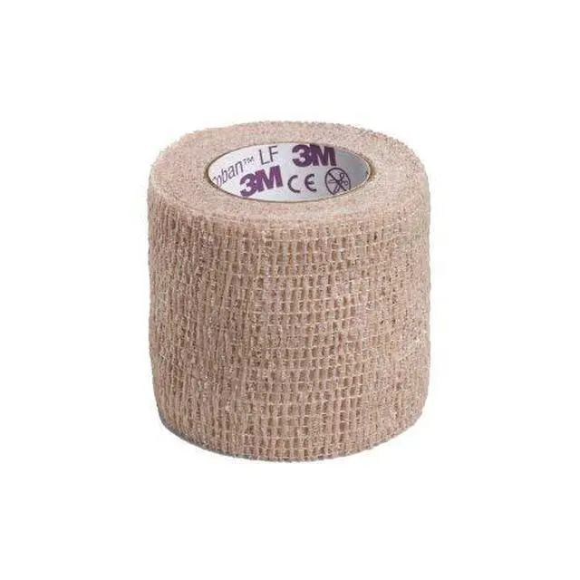 Alt view image 3 of 3 - Coban Self-Adherent Wrap, Self Adherent Wrap to Secure Dressings and Other Devices, Compress or Protect Wound Sites and Immobilize Injuries, Tan, 2" x 5 yds, Each