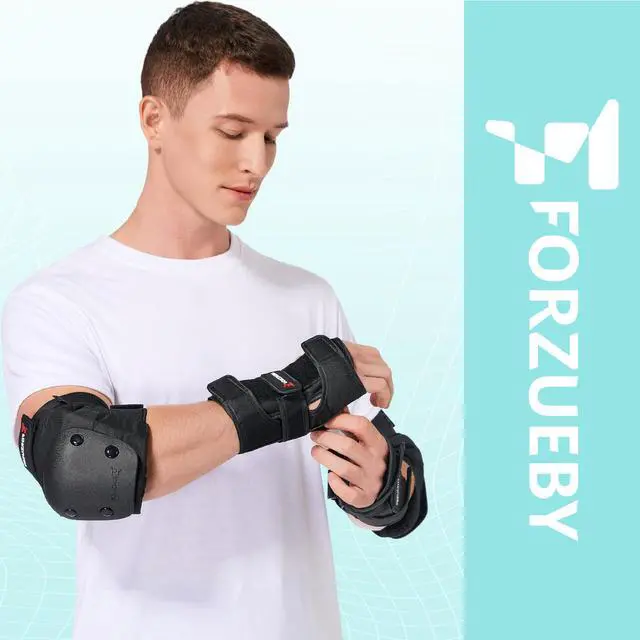 Alt view image 4 of 5 - Wrist Guards (1 Pair) for Roller Skating, Skateboarding,Snowboarding and Rollerblade, Adult and Kids Sports Protection Wrist Guard (M)