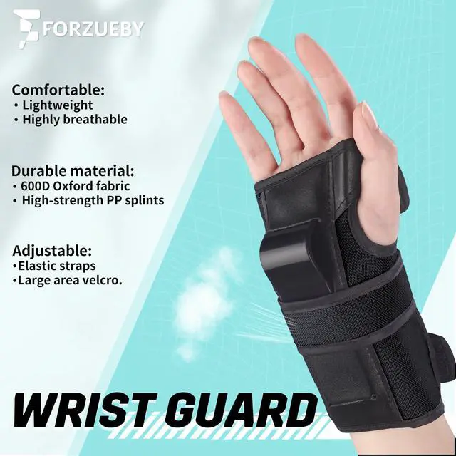 Alt view image 3 of 5 - Wrist Guards (1 Pair) for Roller Skating, Skateboarding,Snowboarding and Rollerblade, Adult and Kids Sports Protection Wrist Guard (M)