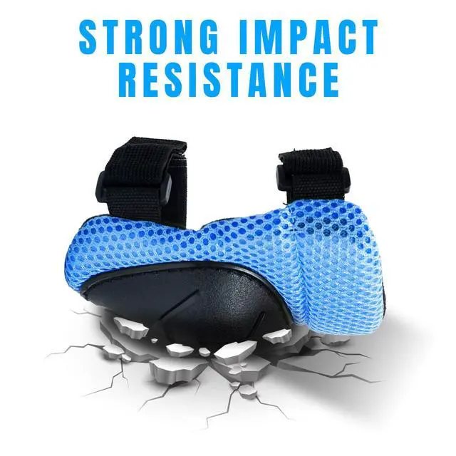 Alt view image 3 of 6 - Kids Knee Pads Elbow Pads Wrist Guards Set ,Protective Gear for 4-6-12 Boys Girls Roller Skating Scooter Skateboarding Bike (Blue, Free Size (4-12 Years or 40-80lbs))