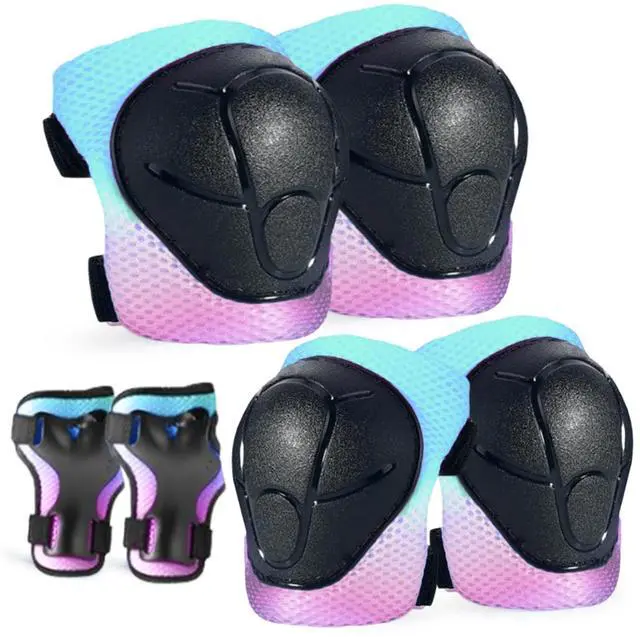 Main image of Kids/Youth Knee Pads and Elbow Pads Set for Kids 3-14 Years Boys Girls Protective Gear Set Adjustable Knee Pads, Elbow Pads, Wrist Guards Skateboard Skating Skiing Cycling Biking Running Scooter