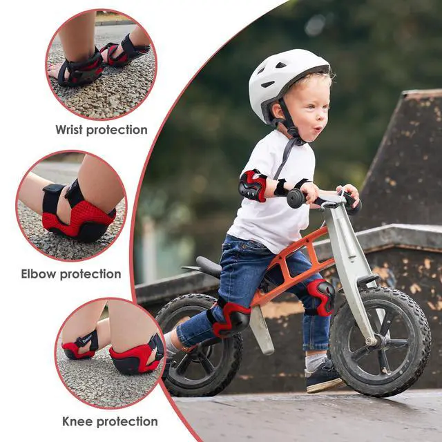 Alt view image 2 of 6 - Kids/Youth Knee Pad Elbow Pads Guards Protective Gear Set for Roller Skates Cycling BMX Bike Skateboard Inline Skatings Scooter Riding Sports