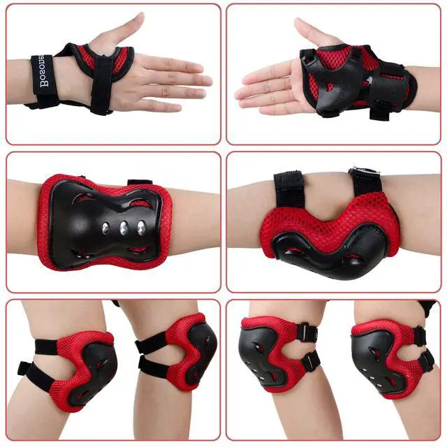 Alt view image 3 of 6 - Kids/Youth Knee Pad Elbow Pads Guards Protective Gear Set for Roller Skates Cycling BMX Bike Skateboard Inline Skatings Scooter Riding Sports