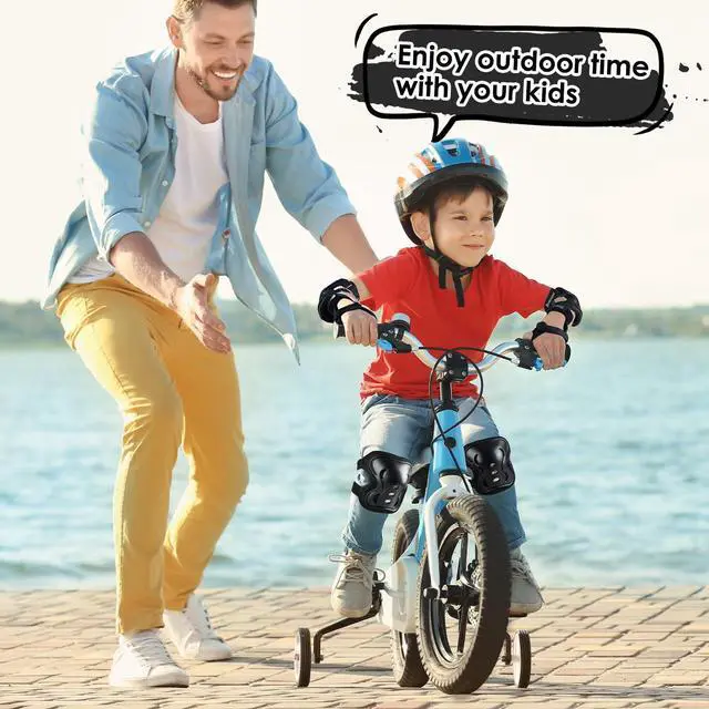 Alt view image 4 of 6 - Kids/Youth Knee Pad Elbow Pads Guards Protective Gear Set for Roller Skates Cycling BMX Bike Skateboard Inline Skatings Scooter Riding Sports