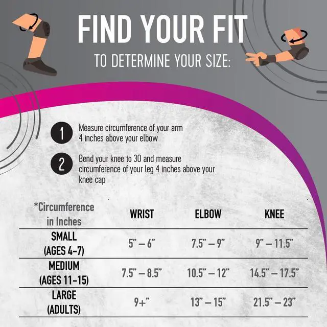 Alt view image 4 of 6 - Knee and Elbow Pads, Wrist Guards Protective Safety Gear Set - Multi Sport Protection for Skateboarding, BMX, Pogoing, Inline Skating, Scooter - Kids, Teen & Adult Sizes (Pink, Large)