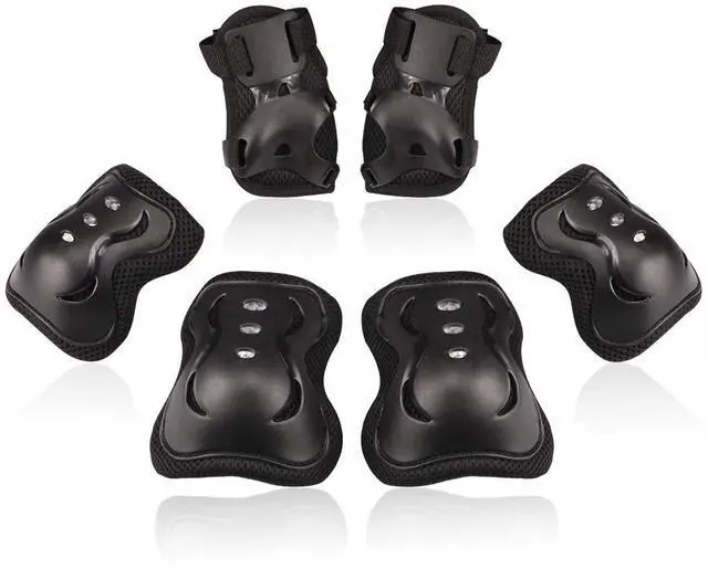 Main image of Kids/Youth Knee Pad Elbow Pads Guards Protective Gear Set for Roller Skates Cycling BMX Bike Skateboard Inline Skatings Scooter Riding Sports (Black, Small (3-8 Years))
