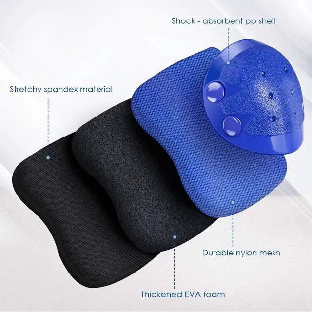 Alt view image 6 of 7 - Adult Knee Pads Elbow Pads and Wrist Guards Full Protective Gear for Skateboarding Skate Inline Riding Beginner Scooter Roller Skater (Blue, Large)