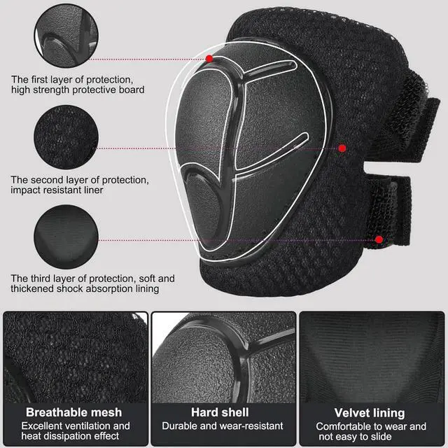 Alt view image 2 of 7 - Kids/Youth Knee Pad Elbow Pads Guards Protective Gear Set for Children 3-14 Years Skateboard Roller Skating Skiing Rollerblading Cycling BMX Biking Running Scooter