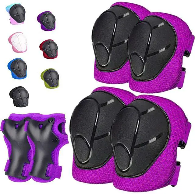 Main image of Kids/Youth Knee Pads for Kids 3-14Years Boys Girls 6 in 1 Kids Protective Gear Set Adjustable Knee Pads, Elbow Pads, for Skating Cycling Bike Rollerblading Scooter Roller Skates