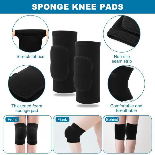 Alt view image 2 of 7 - Volleyball Knee Pads and Arm Sleeves, Forearm Elbow Sleeve Wrist Guard with Thumb Hole Comfortable Kneepads Training Gear Volleyball Accessories Stuff for Girls Beginner(COLOR:Black)