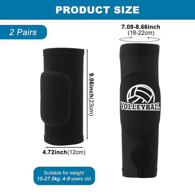 Alt view image 3 of 7 - Volleyball Knee Pads and Arm Sleeves, Forearm Elbow Sleeve Wrist Guard with Thumb Hole Comfortable Kneepads Training Gear Volleyball Accessories Stuff for Girls Beginner(COLOR:Black)