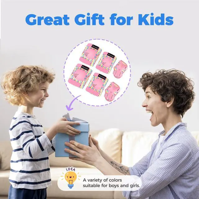 Alt view image 5 of 5 - Skate Knee Pads for Kids: Knee Elbow Pads and Wrist Guards Set for Roller Skating Bike - 6Pcs Safety Protective Gear for Grils Boys