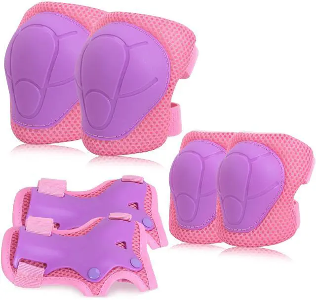 Main image of Kids Protective Gear, Knee Pads Elbow Pads with Wrist Guards for Roller Skating Cycling Skateboard Bike Scooter Rollerblade Safety Gear for Kids 2-7 Years Old