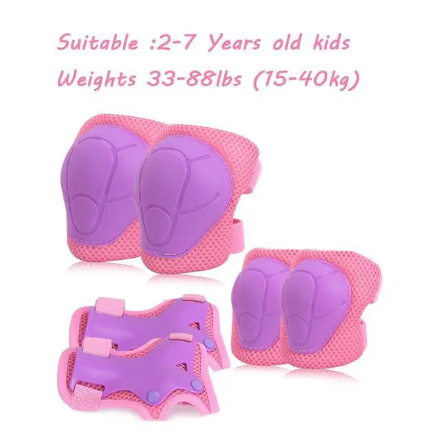 Alt view image 4 of 5 - Kids Protective Gear, Knee Pads Elbow Pads with Wrist Guards for Roller Skating Cycling Skateboard Bike Scooter Rollerblade Safety Gear for Kids 2-7 Years Old