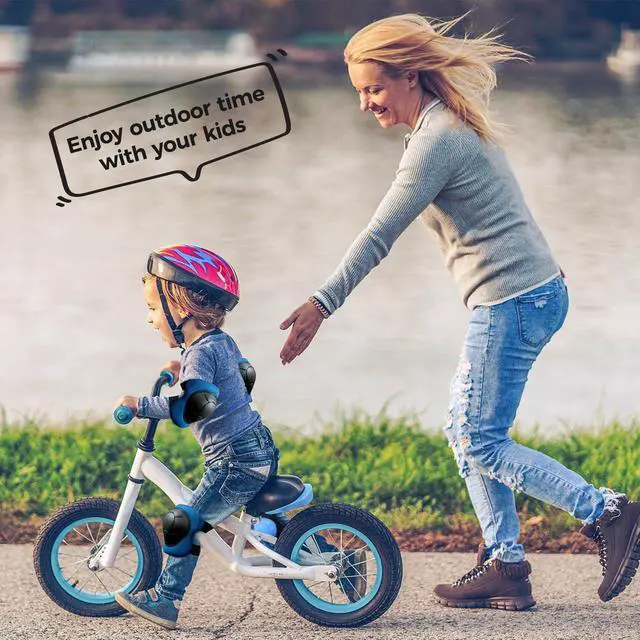Alt view image 5 of 7 - Basic Kids Protective Gear: Kids Knee Pads and Elbow Pads with Wrist Guards Set for 3-15 Years - Design for Roller Skates, Cycling, BMX Bike, Skateboard, Inline Skating, Scooter Riding Sports