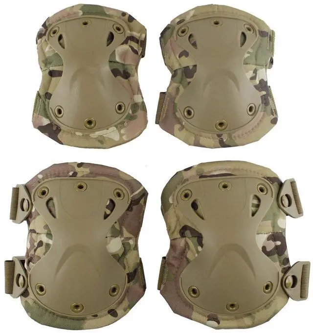 Main image of Tactical Combat Knee & Elbow Protective Pads Set, MC03 | for Outdoor CS Paintball Game Cycling Safety Skateboarding Gear Skates Knee Protection Guard Pads