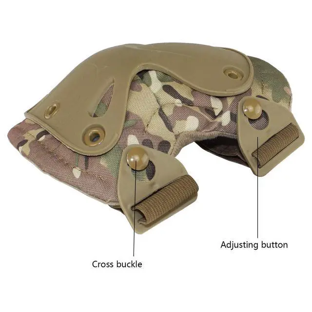 Alt view image 5 of 7 - Tactical Combat Knee & Elbow Protective Pads Set, MC03 | for Outdoor CS Paintball Game Cycling Safety Skateboarding Gear Skates Knee Protection Guard Pads