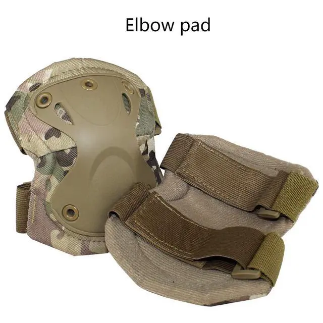 Alt view image 6 of 7 - Tactical Combat Knee & Elbow Protective Pads Set, MC03 | for Outdoor CS Paintball Game Cycling Safety Skateboarding Gear Skates Knee Protection Guard Pads