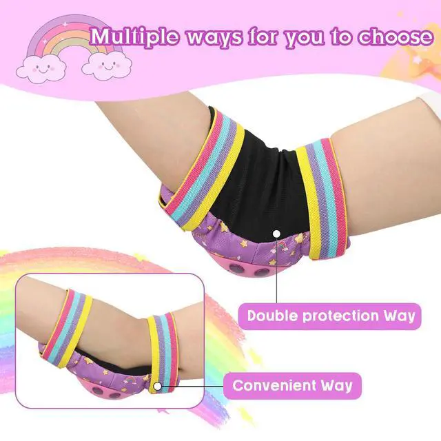 Alt view image 5 of 6 - Kids Knee Pads for Girls Boys Toddler 3-8 Years Old Knee and Elbow Pads | with Wrist Guards Youth Protective Gear Set for Skateboard Cycling Roller Bike Inline Scooter Skating