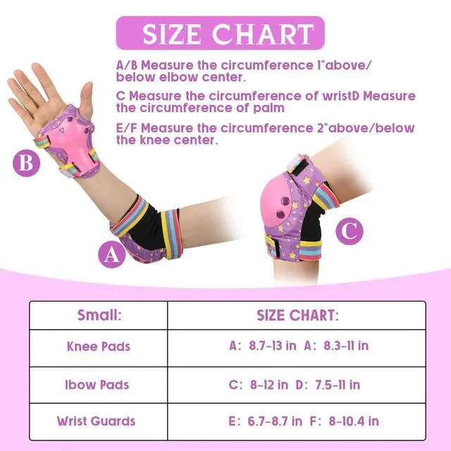 Alt view image 6 of 6 - Kids Knee Pads for Girls Boys Toddler 3-8 Years Old Knee and Elbow Pads | with Wrist Guards Youth Protective Gear Set for Skateboard Cycling Roller Bike Inline Scooter Skating