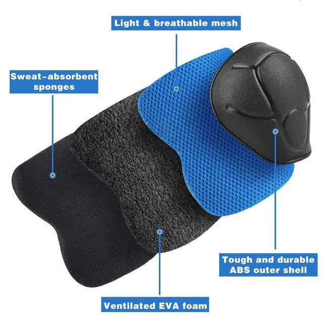 Alt view image 2 of 6 - Toddler Knee Pads and Elbow Pads with Wrist Guards for Kids,Blue S | 3-in-1 knee pads for kids with wrist guards. Kids knee pads and elbow pads for skating, cycling, rollerblading and scooters