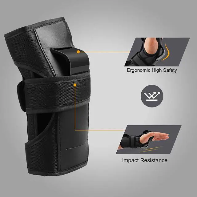 Alt view image 4 of 7 - Adult-Youth-Kids Knee-Elbow-Pads Wrist-Guards - Skateboard Roller Inline Ice Skate BMX Bike Scooter Protective Gear Set