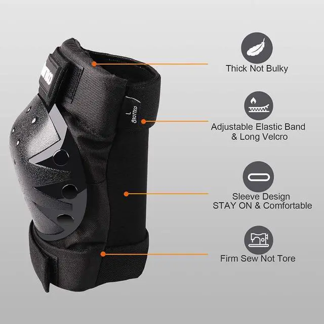 Alt view image 5 of 7 - Adult-Youth-Kids Knee-Elbow-Pads Wrist-Guards - Skateboard Roller Inline Ice Skate BMX Bike Scooter Protective Gear Set