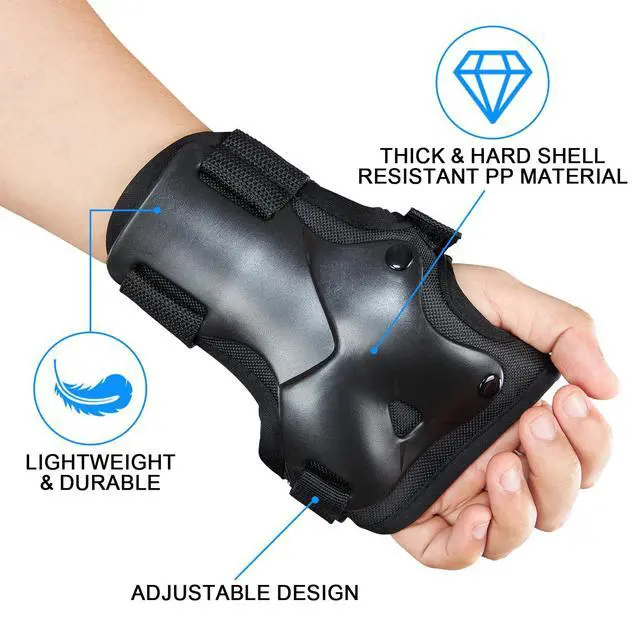 Alt view image 3 of 7 - Wrist Guard Skating Protective Gear Kids and Adult Wrist Guards, Wrist Pads for Skating Skateboarding Snowboarding Ice Skating Wrist Guards