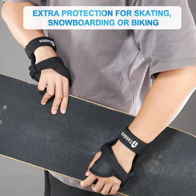 Alt view image 6 of 7 - Wrist Guard Skating Protective Gear Kids and Adult Wrist Guards, Wrist Pads for Skating Skateboarding Snowboarding Ice Skating Wrist Guards