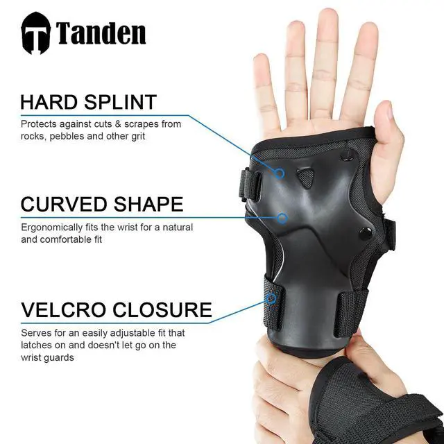 Alt view image 7 of 7 - Wrist Guard Skating Protective Gear Kids and Adult Wrist Guards, Wrist Pads for Skating Skateboarding Snowboarding Ice Skating Wrist Guards