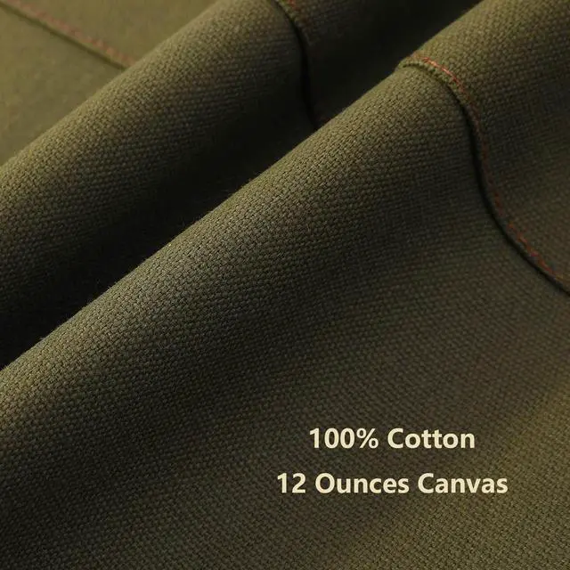 Alt view image 6 of 7 - Chef Aprons for Women Men with Oversized Pockets, 12-Ounce Cotton Canvas Cross Back Water Repellent Apron (Grey Green)