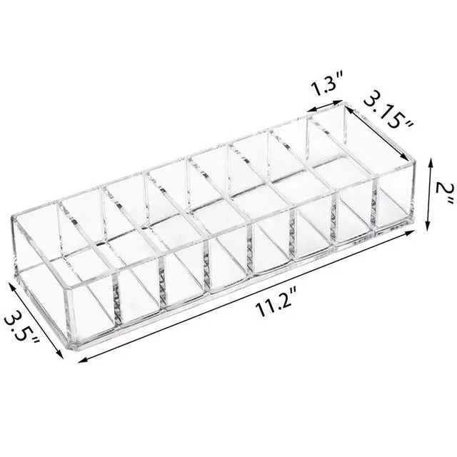 Alt view image 3 of 7 - Clear Acrylic Compact Makeup Organizer Blush Eyeshadow Powder Vanity Holder