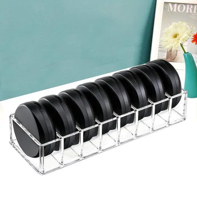 Alt view image 2 of 7 - Clear Acrylic Compact Makeup Organizer Blush Eyeshadow Powder Vanity Holder