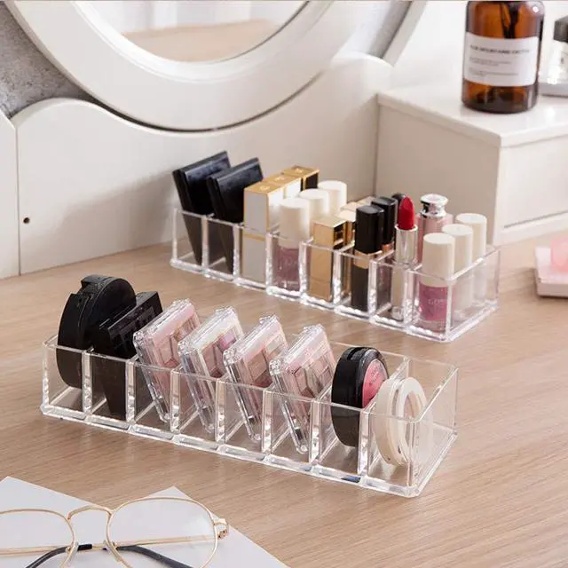 Alt view image 6 of 7 - Clear Acrylic Compact Makeup Organizer Blush Eyeshadow Powder Vanity Holder